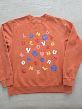 Harry Styles Tour 2022 Orange Graphic Crewneck Sweatshirt Medium Adult